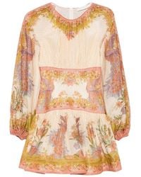 Zimmermann - Indra Printed Mini Dress - Lyst