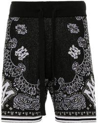 Amiri - Cotton Bermuda Shorts With Print - Lyst