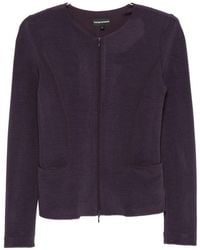 Emporio Armani - Zipped Blazer Jacket - Lyst