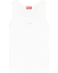 DIESEL - Logo Cotton Tank Top - Lyst