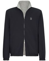 Brunello Cucinelli - Bonded-nylon Reversible Outerwear Jacket With Logo - Lyst