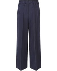 FRONT STREET 8 - Linen Blend Wide-Leg Trousers - Lyst