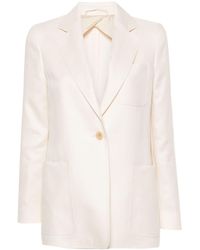 Max Mara - Linen Single-Breasted Blazer Jacket - Lyst