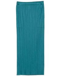 Pleats Please Issey Miyake - Pleated Long Skirt - Lyst