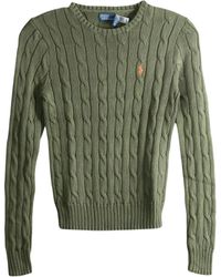 Polo Ralph Lauren - Cable-Knit Logo-Embroidered Sweater - Lyst