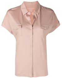 Majestic - Short Sleeve Cotton Blend Shirt - Lyst