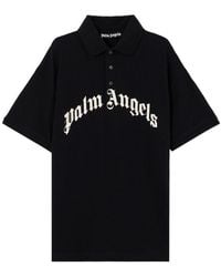 Palm Angels - Curved Logo Polo S/S - Lyst