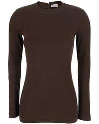 Brunello Cucinelli - Cotton Crewneck Sweater - Lyst