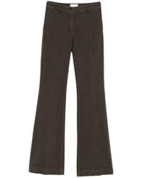 Via Masini 80 - Wool Flared Leg Trousers - Lyst