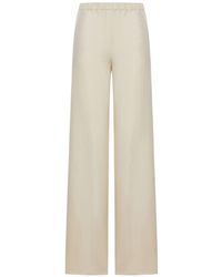 Max Mara - Linen And Silk Blend Trousers - Lyst