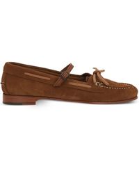 Hereu - Lorea Suede Leather Loafers - Lyst