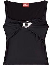 DIESEL - T-Amai Nylon Logo Top - Lyst