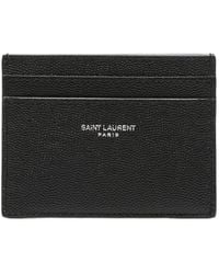 Saint Laurent - Grain Leather Card Case - Lyst