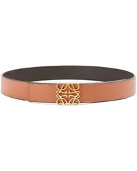 Loewe - Anagram Leather Reversible Belt - Lyst