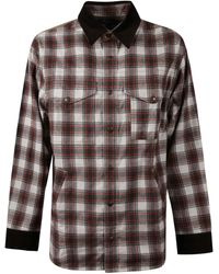 Junya Watanabe - Checked Cotton Flannel Shirt - Lyst