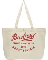 Barbour - Script Tote Bag - Lyst