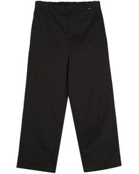 Calvin Klein - Logo-tag Wide-leg Trousers - Lyst