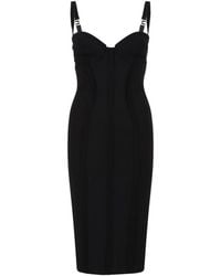 Elisabetta Franchi - Sleeveless Midi Dress - Lyst