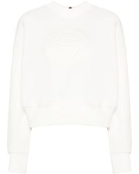 Gucci - Logo-embroidered Zip-through Cotton-jersey Sweatshirt - Lyst