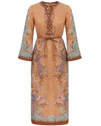 Zimmermann - Indra Linen Tunic Dress - Lyst