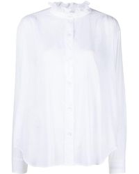 Isabel Marant - Frilled-neck Cotton Shirt - Lyst