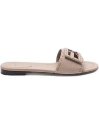 Fendi - Baguette Leather Sandals - Lyst