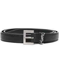 Saint Laurent - Monogram Appliqué Adjustable Belt - Lyst