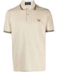 Fred Perry - Twin Tipped Polo Shirt Oatmeal - Lyst