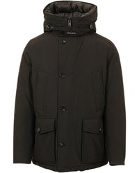 Woolrich - Button-Up Hooded Coat - Lyst