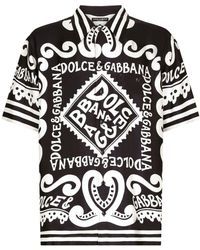 Dolce & Gabbana - Marina Print Silk Shirt - Lyst