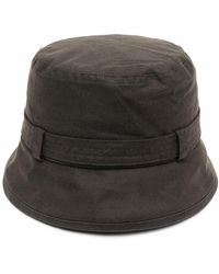 Barbour - Buckle-detail Waxed Bucket Hat - Lyst