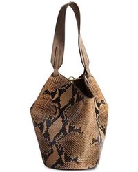 KHAITE - Lotus Mini Leather Bucket Bag - Lyst