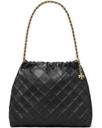 Tory Burch - Fleming Hobo Leather Bag - Lyst