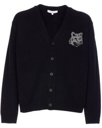 Maison Kitsuné - Wool V-Necked Cardigan - Lyst
