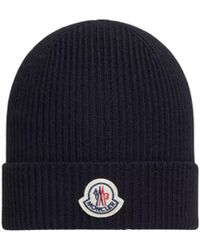 Moncler - Logo Berretto Di Lana - Lyst