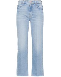 Mother - Denim Straight Leg Cropped Jeans - Lyst