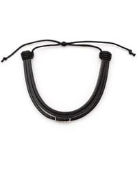 Saint Laurent - Cassandre Leather Bracelet - Lyst