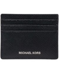 MICHAEL Michael Kors - Porta carte di credito Harrison grande in pelle a grana incrociata - Lyst