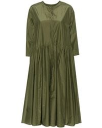 Max Mara - Cotton And Silk Blend Midi Dress - Lyst