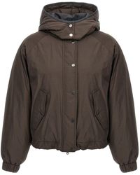 Brunello Cucinelli - Cropped Down Jacket - Lyst