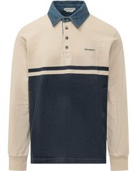 JW Anderson - Denim-Collar Colour-Block Polo Shirt - Lyst