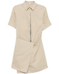 Loewe - Cotton And Silk Mini Dress - Lyst