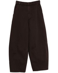 Alysi - Cotton Barrel Trousers - Lyst