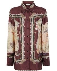 Zimmermann - Valiant Printed Silk Shirt - Lyst