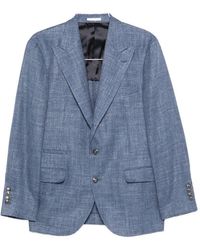 Brunello Cucinelli - Wool Blend Single-Breasted Jacket - Lyst