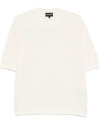 Emporio Armani - Cotton Crewneck Sweater - Lyst