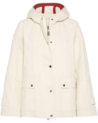 Brunello Cucinelli - Cotton Canvas Hooded Jacket - Lyst
