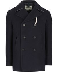 Camplin - Double-Breasted Notch-Lapel Peacoat - Lyst