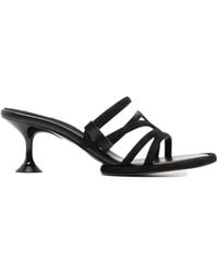 Sergio Rossi - Suede Leather Heel Sandals - Lyst