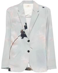 Sissiottostyle - Printed Single-Breasted Blazer Jacket - Lyst